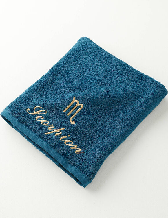 Serviettes de bain brodées Scorpion - 420g/m2 (bleu paon) Serviettes de bain brodées Scorpion - 420g/m2 (bleu paon)